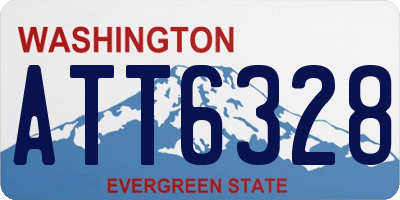 WA license plate ATT6328