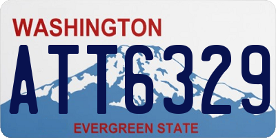 WA license plate ATT6329