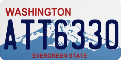 WA license plate ATT6330