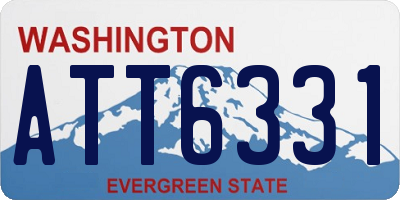 WA license plate ATT6331
