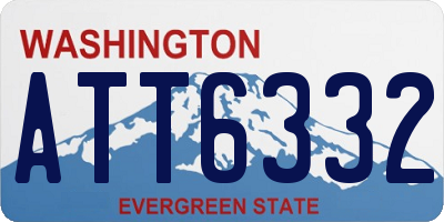 WA license plate ATT6332