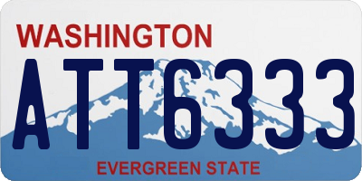 WA license plate ATT6333