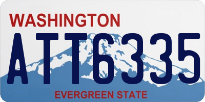 WA license plate ATT6335