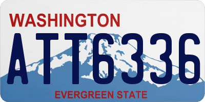 WA license plate ATT6336
