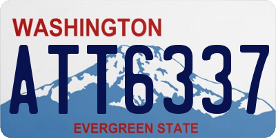 WA license plate ATT6337