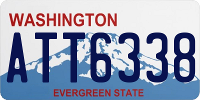 WA license plate ATT6338