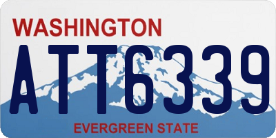 WA license plate ATT6339