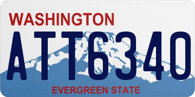 WA license plate ATT6340