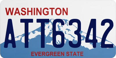 WA license plate ATT6342