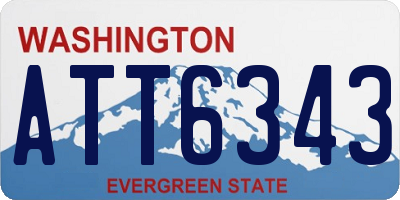 WA license plate ATT6343