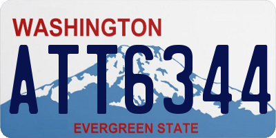 WA license plate ATT6344