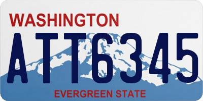 WA license plate ATT6345