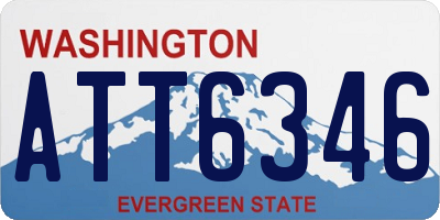WA license plate ATT6346