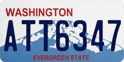 WA license plate ATT6347