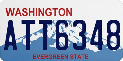 WA license plate ATT6348