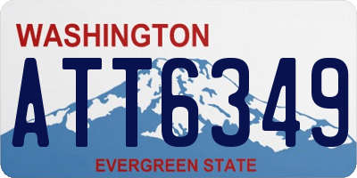 WA license plate ATT6349