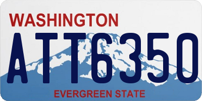 WA license plate ATT6350