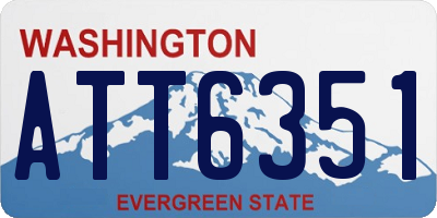 WA license plate ATT6351