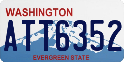WA license plate ATT6352