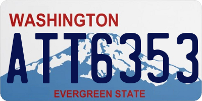 WA license plate ATT6353