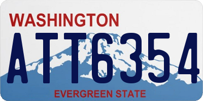 WA license plate ATT6354
