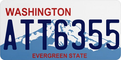 WA license plate ATT6355