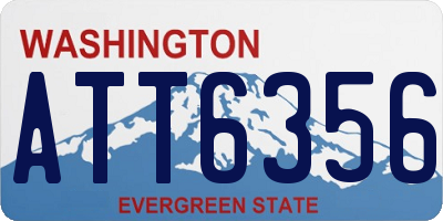 WA license plate ATT6356