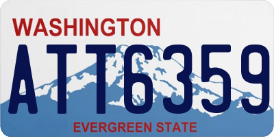 WA license plate ATT6359