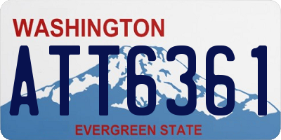 WA license plate ATT6361