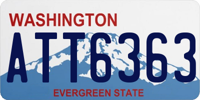 WA license plate ATT6363