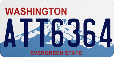 WA license plate ATT6364