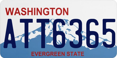 WA license plate ATT6365