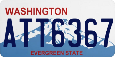 WA license plate ATT6367