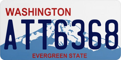 WA license plate ATT6368