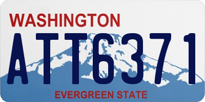 WA license plate ATT6371