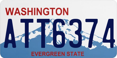 WA license plate ATT6374