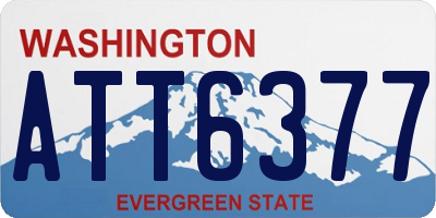 WA license plate ATT6377