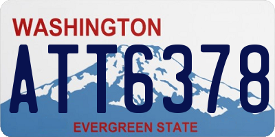 WA license plate ATT6378