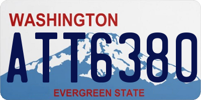WA license plate ATT6380