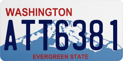 WA license plate ATT6381