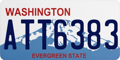 WA license plate ATT6383