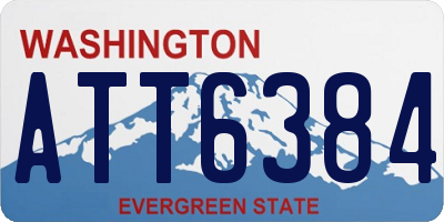 WA license plate ATT6384