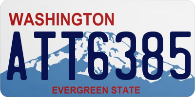 WA license plate ATT6385