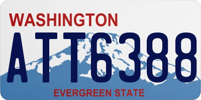 WA license plate ATT6388