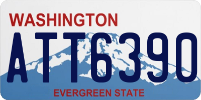 WA license plate ATT6390
