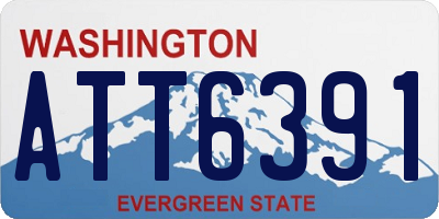 WA license plate ATT6391