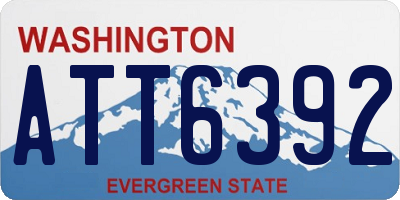 WA license plate ATT6392