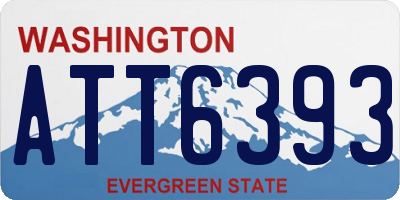 WA license plate ATT6393