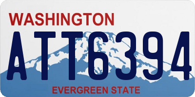 WA license plate ATT6394