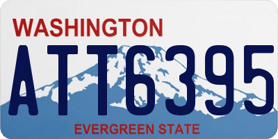 WA license plate ATT6395